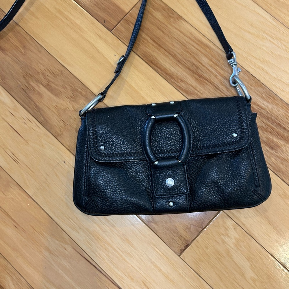 Sigrid Olsen Leather Crossbody Bag in Sky Black